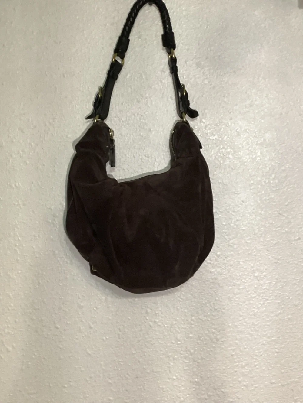Banana Republic Women’s Dark Brown Suede Hobo Shoulder Bag